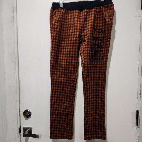 Good Fashion Women Pants Plaid, Brown - Picture 1 of 4